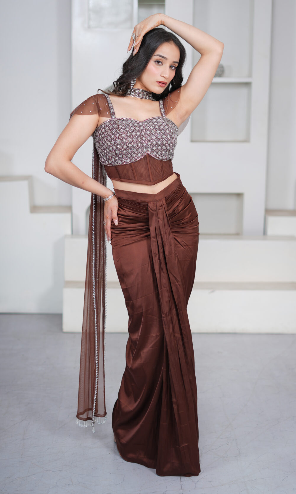 Home brown corset skirt